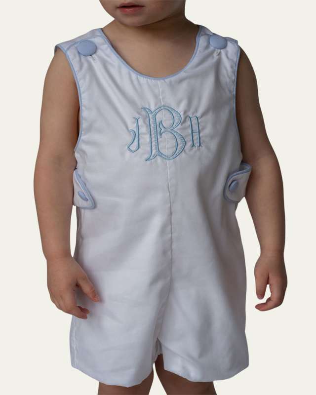 Solid Jon Jon - Monogram Option, Size 3 Months-3T